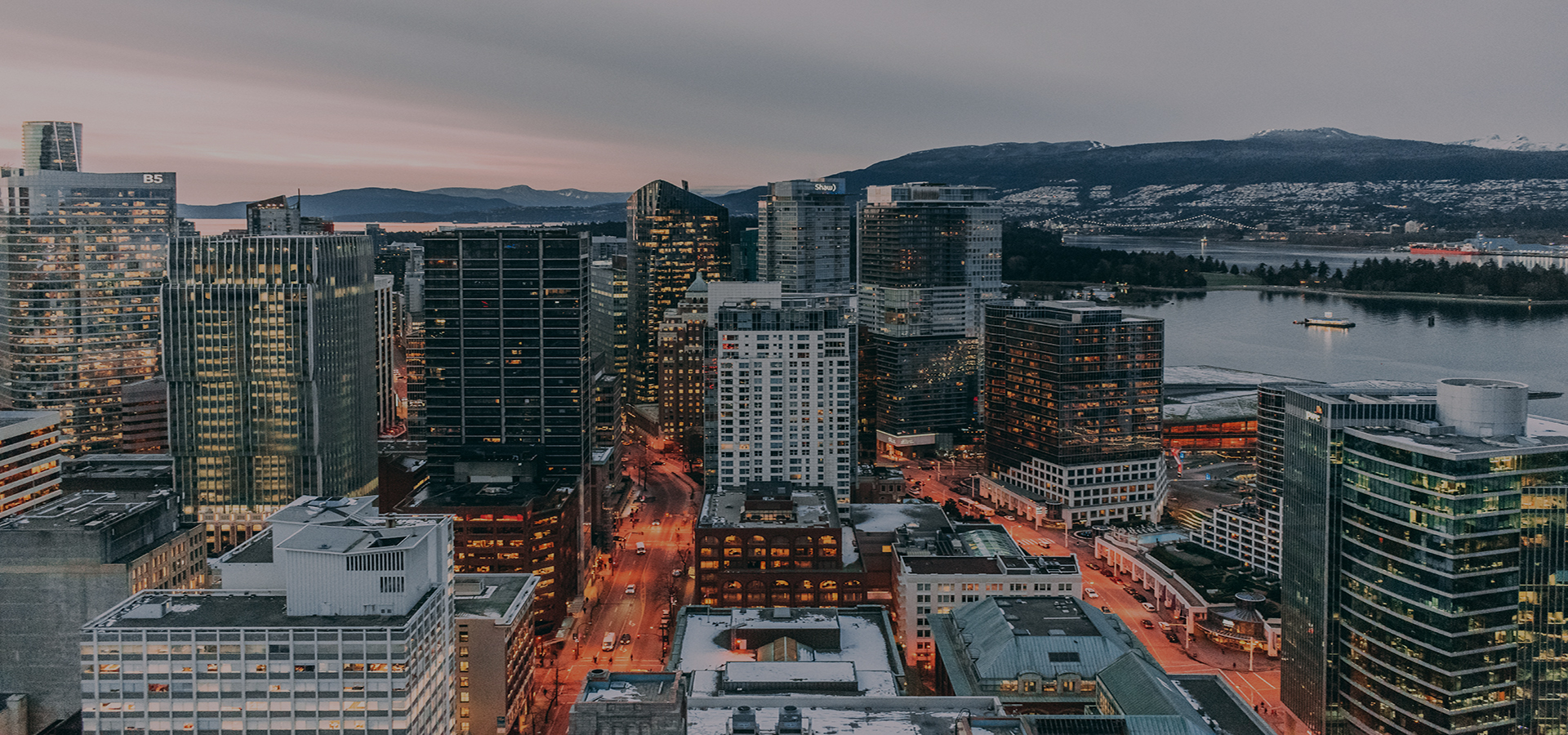 A Canadian city skyline representing a new journey
